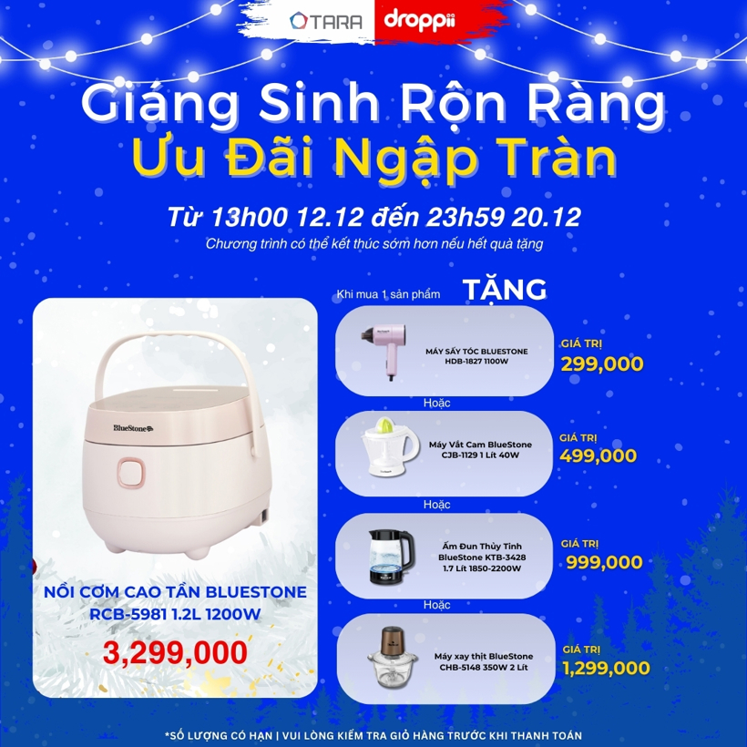 Nồi cơm điện cao tần BLUESTONE RCB-5981 1.2 Lít 1200W